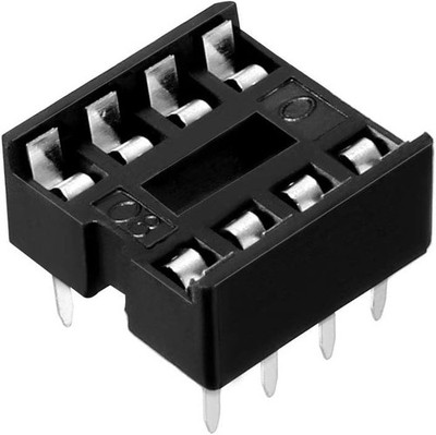 30 Pcs DIP IC Chip Socket Adapter Solder Type 2.54mm Pitch Dual Row 8 Pin 7.6mm