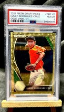 2021 Prizm Draft Picks Elmer Rodriguez-cruz Gold Vinyl  1/1 New York Yankee PSA8