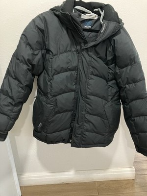 Billabong Jacket Men's Black Puffer Jacket Size Large Down Lined Waterproof Ski