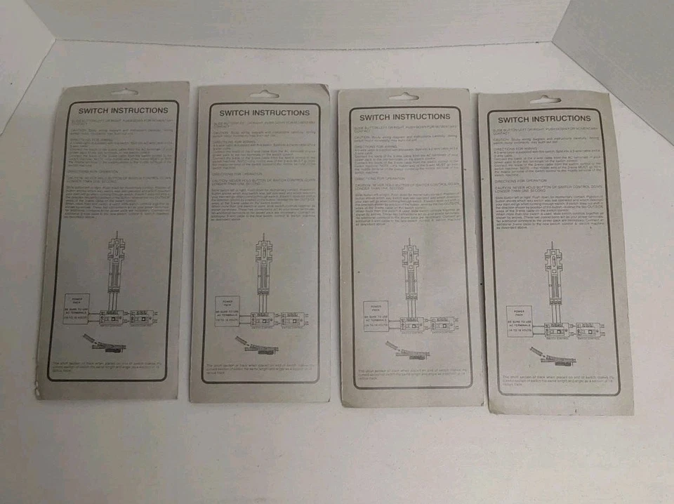 4 Life-Like Electric Remote Control HO Switches 2  Left 8605 - 2 Right 8604 -NOS - Image 4 of 4