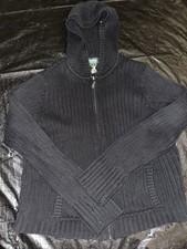 Vintage Ralph Lauren Women  s 100 Cotton Zip Up Knitted Hoodie Size Medium