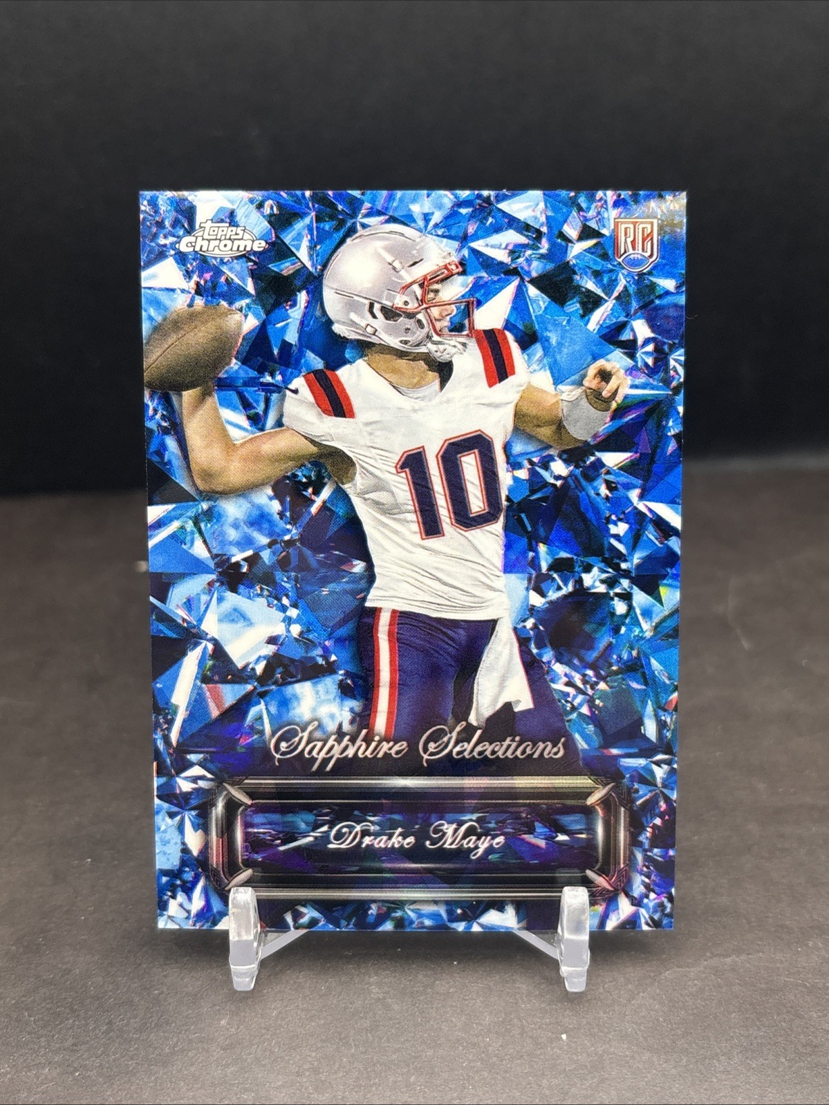 Drake Maye 2024 Topps Chrome Sapphire Selections RC #SS-3 Rookie Patriots BE1