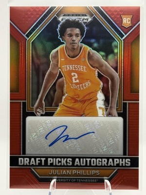 2023 Panini Prizm Draft Picks #DPA-JPL Julian Phillips Autographs Red #/149