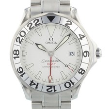 Omega Seamaster GMT Great White 2538.20.00 41mm White Wave Dial Steel 2006 Watch