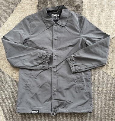Dixxon Ground Up Customs Windbreaker Jacket Grey Snap Front Workwear Sz S NWOT