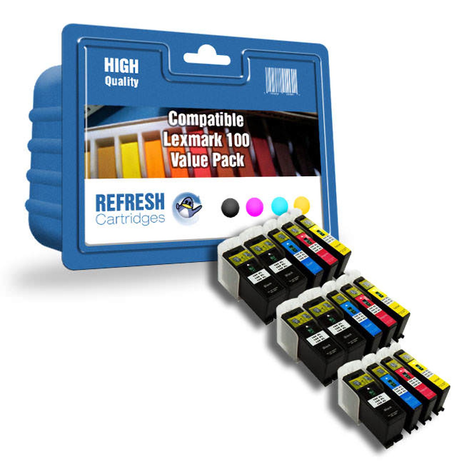 Refresh Cartridges Saver Pack 14x 100XL Ink Compatible With Lexmark Printers