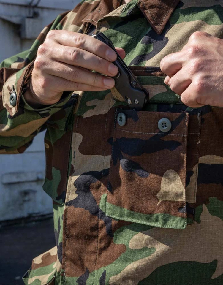 Abrigo Propper® BDU - Chaqueta de Combate Militar 60/40 Sarga - Uniforme Táctico MIL-SPEC Foto 4 de 4