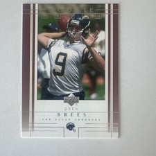 Upper Deck 2001 Drew Brees Rookie Watch Rookie #206 San Diego Chargers NFL Card