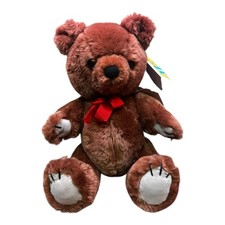 Vintage Dakin THEODORE Brown Teddy Bear Plush Jointed 1981 Stuffed Animal 13"