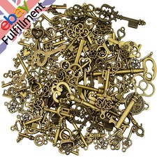 125Pcs/Set Vintage Style Antique Skeleton Furniture Cabinet Old Lock Keys Deco