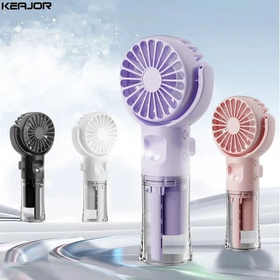 Water Spray Mist Fan USB Rechargeable Handheld Portable Mini Fan Cooler - Image 1 of 4