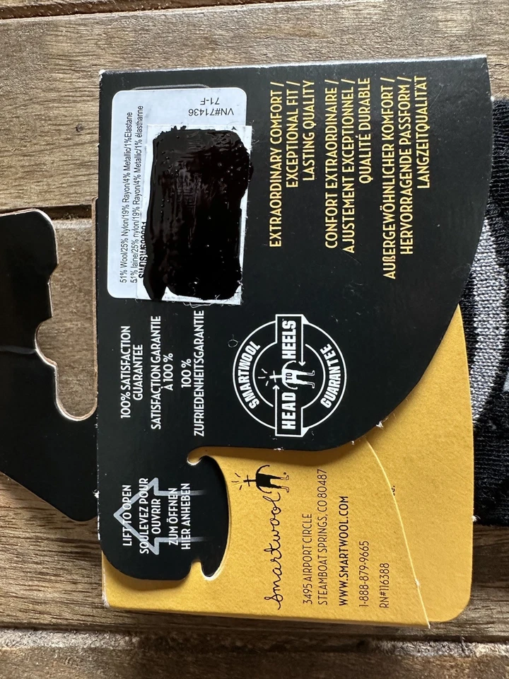 Calcetines Smartwool M Gripper No Show cómodos a rayas negros y plateados brillantes Foto 3 de 4