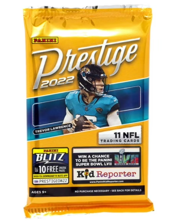 NFL Panini 2022 Prestige Football Trading Card BLASTER Pack 11 Cards
