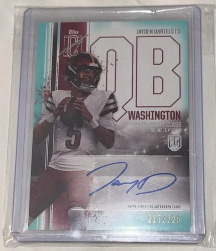 2024 Topps Signature Rookie Class Autographs Jayden Daniels #RCA-JD Teal /225