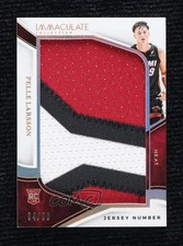 2024-25 Panini Immaculate Jersey Number 4/50 Pelle Larsson Rookie Jumbo Patch RC