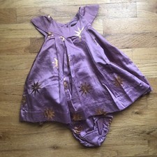 Tea Collection Size 9-12M Patterned Holiday Dress