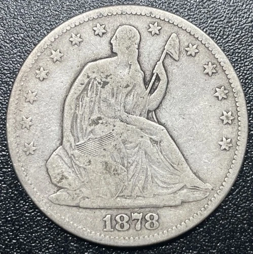 1878-P Seated Liberty Silver Half Dollar $1 VG Very Good