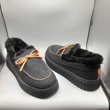 Skechers Cozy Ojai Moccasin Slippers Women's 9W Black A254