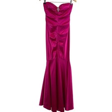 XSCAPE SATIN SWEETHEART Strapless Mermaid Prom Formal Gown 6 RUCHED MAXI DRESS