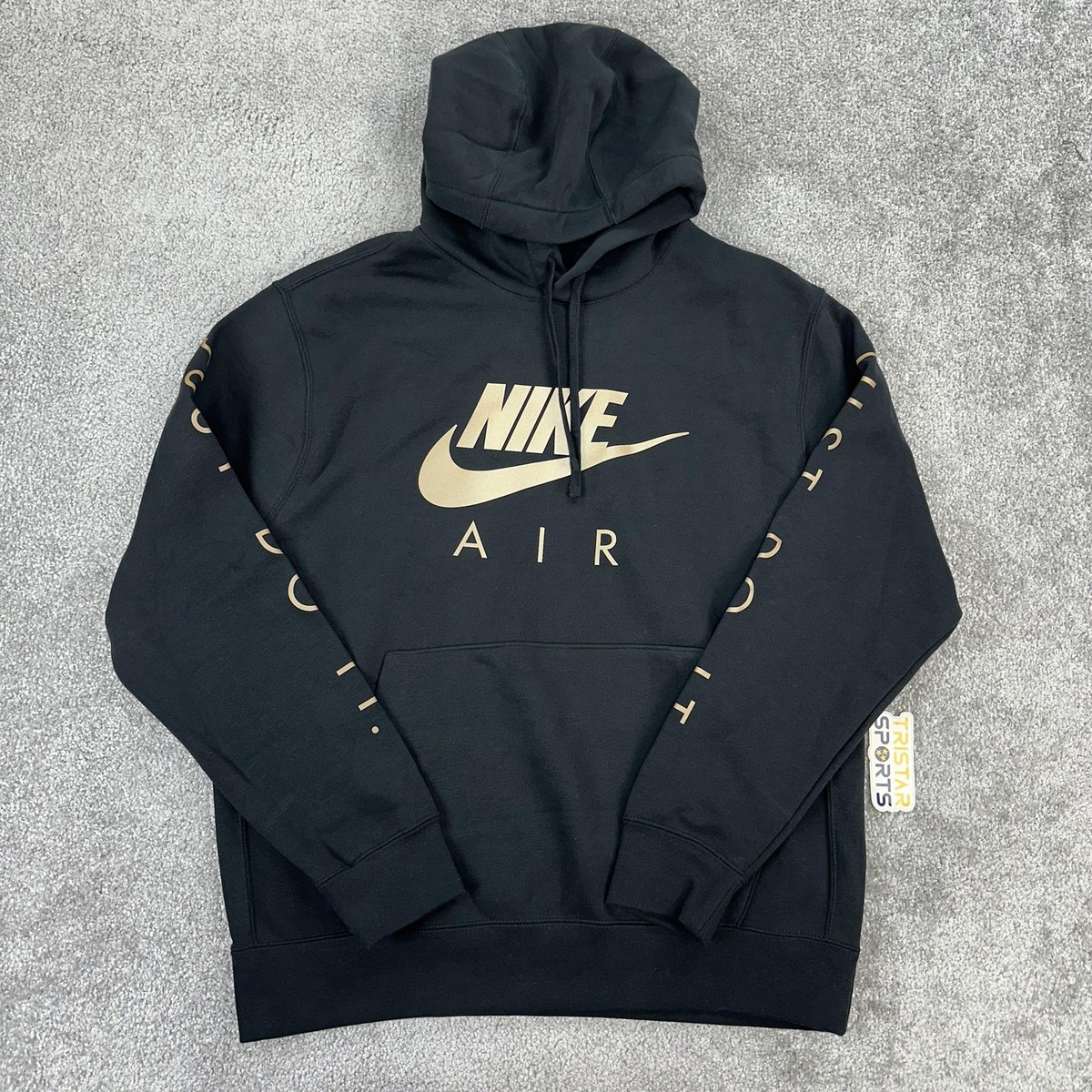 Sudadera Nike Dorada Nike Air Hoodie Mens Large Black Gold Just Do