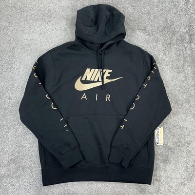 Fleece Hoodie Gold And Black Nike Sweatshirt Nike Air Hoodie Mens