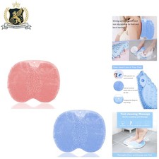 Silicone Shower Foot Back Scrubber with Suction Cups - Dual Functionality