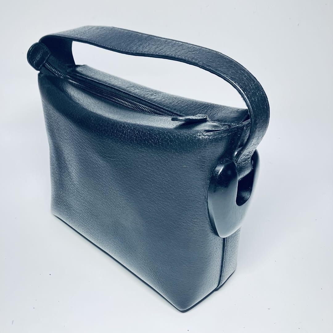 Rare Gucci Handbag One Handle Mini Leather Black