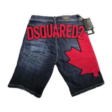 Pantaloncini jeans DSQUARED2 autentici foglia d'acero Good Guy Italia taglia 44 US taglia 28   