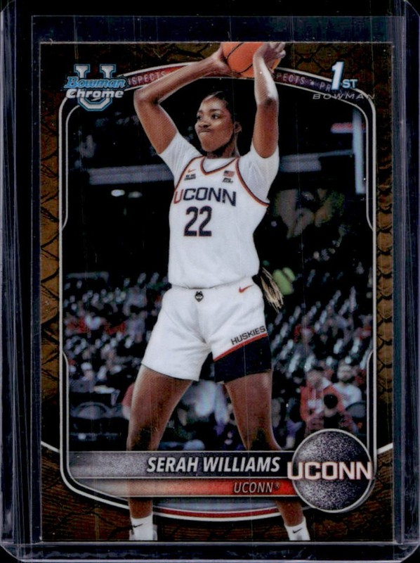2025-26 Bowman Serah Williams Chrome Reptilian Refractor 1st #BCP-31 Huskies