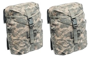 2 US Army Molle Sustainment Pouch ACU UCP Dump Pouch Field Pack with FLAGS GC