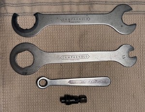 4 Vintage Campagnolo Bicycle Tools, Plus 6 More Non Campy Tools.