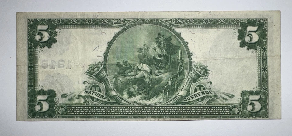 1902 $5 Third NB Of Scranton, Pennsylvania, National Currency - Image 2 of 2