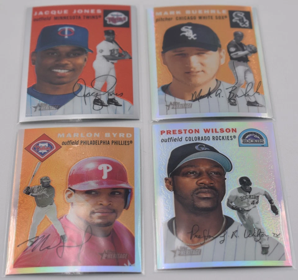 Béisbol Topps Prestige 2003 refractor cromado thc60 thc18 thc13 thc31 Jones Byrd Foto 2 de 4