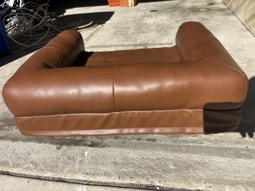 Brown Faux Leather Sofa Dog Bed Comfortable Pet Furniture Sofa for Dogs