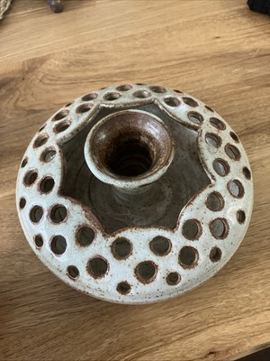 Vintage Studiokeramik walisisch handgefertigt Kerzenhalter oder Vase oder Aroma Therapie Vase