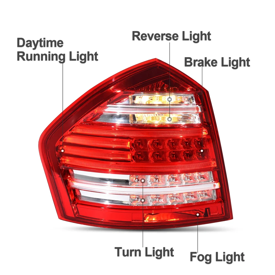 Par de luces traseras LED para Mercedes Benz W164 GL450 GL350 2009-2011 Foto 4 de 4