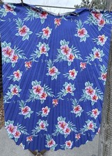 Vtg Caftan Hawaian Muu Sarburst Pleat Poly Royal Creations