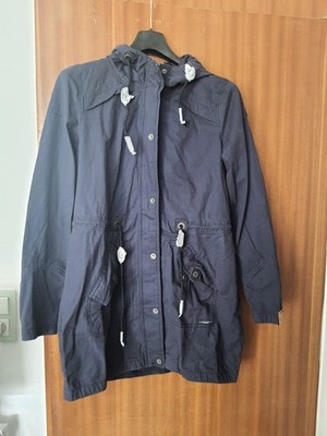 Dreimaster L 40 Blau Mantel Übergangsmantel Cardigan Trenchcoat Parka   