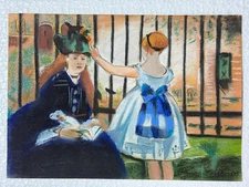 Edouard Manet (Handmade) Drawing on antique paper Signed and Sealed.