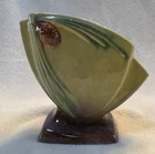 Roseville Wincraft Green Late 1940's Mid Century Pottery Pine Cone Vase 272-6