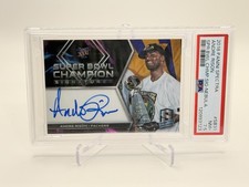 2018 Spectra - Super Bowl XXI Signatures Andre Rison SB31 On Card Auto #1/2 PSA