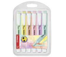 STABILO swing cool Pastel - Highlighter - Pack of 6 - Assorted Colours