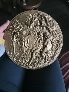 Bronze Plaque Adam And Eve