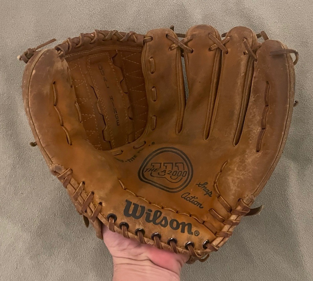 ［レア品］Wilson ADVANTAGE ビンテージ Vintage Wilson The A2000 XL Dual Hinge RHT Leather Baseball Glove