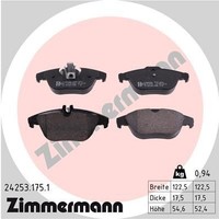 Zimmermann Bremsbelagsatz, Scheibenbremse 24253.175.1 FüR MERCEDES-BENZ