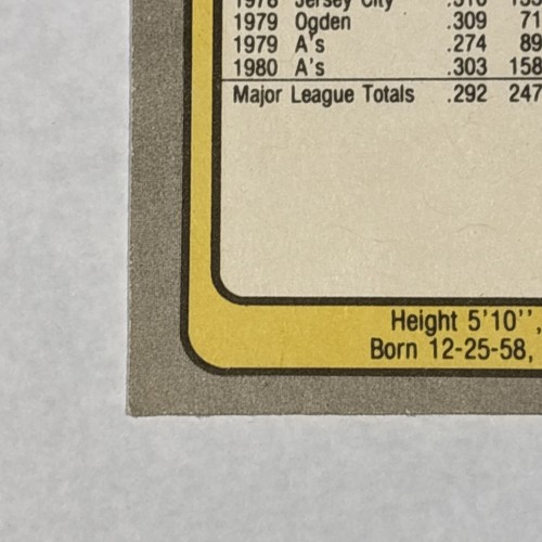 1981 Fleer #574 HOF Rickey Henderson Oakland Athletics - Picture 10 of 10