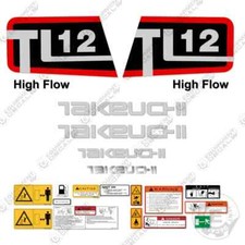 Fits Takeuchi TL12 Decal Kit Skid Steer - 7 YEAR OUTDOOR 3M VINYL!
