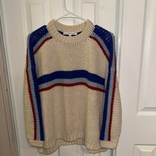 XiRENA Sweater Womens XS Alpaca Apres Ski Taos Alpaca Stripe Crewneck Oversized