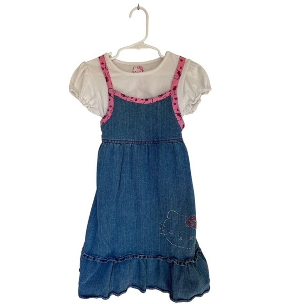 Sanrio Girls Size 6 Hello Kitty Denim Dress