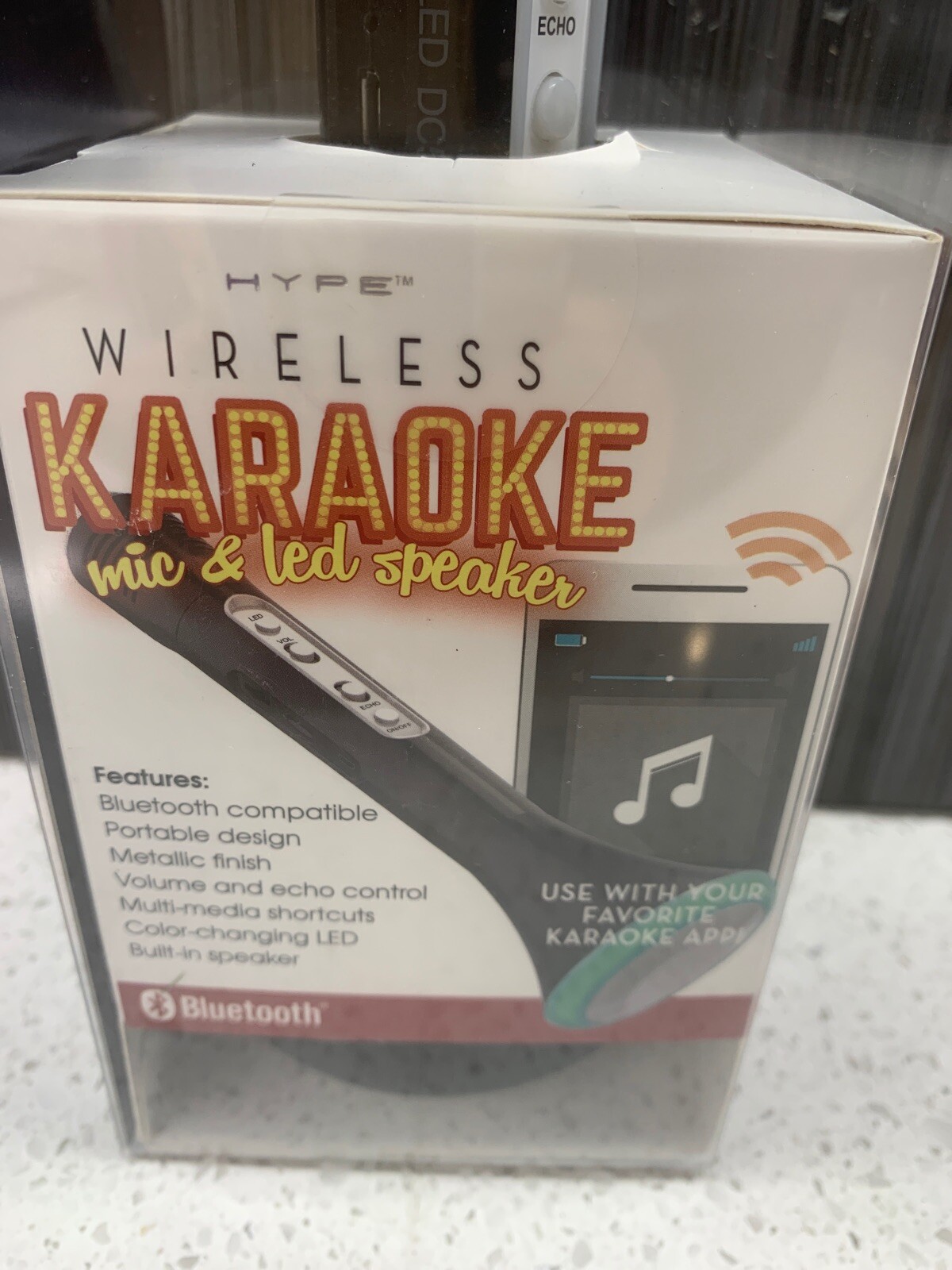 hype wireless karaoke mic and led speaker